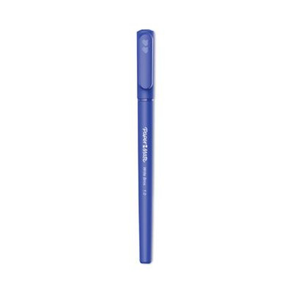 Paper Mate Write Bros Medium 1 Mm Blue Barrel Ballpoint Pen Stick -- 12 Per Case
