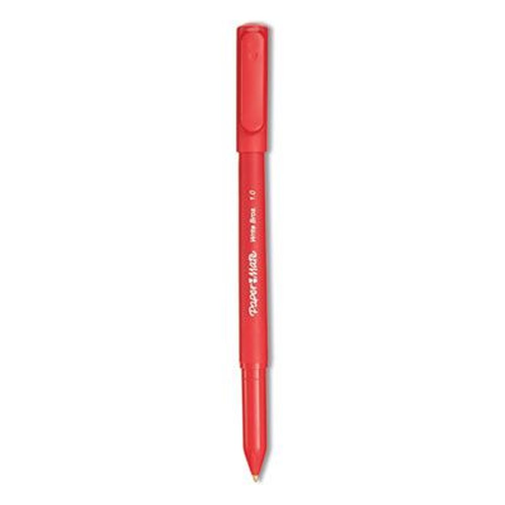 Paper Mate Write Bros Medium 1 Mm Red Barrel Ballpoint Pen Stick -- 12 Per Case