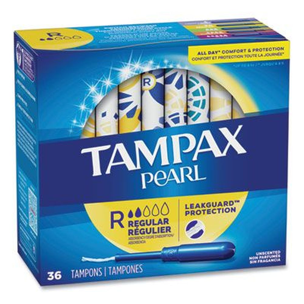 Tampax Regular Pearl Tampon -- 36 Per Box