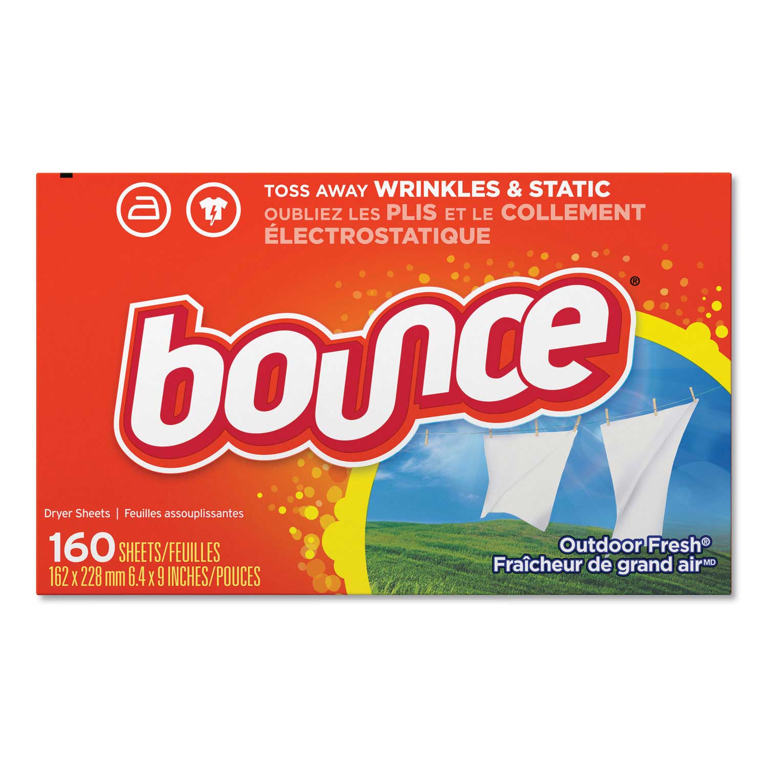 Bounce Dryer Sheets, Sold as 1 Box, 160 Each per Box Bounce Dryer Sheets, Sold as 1 Box, 160 Each per Box