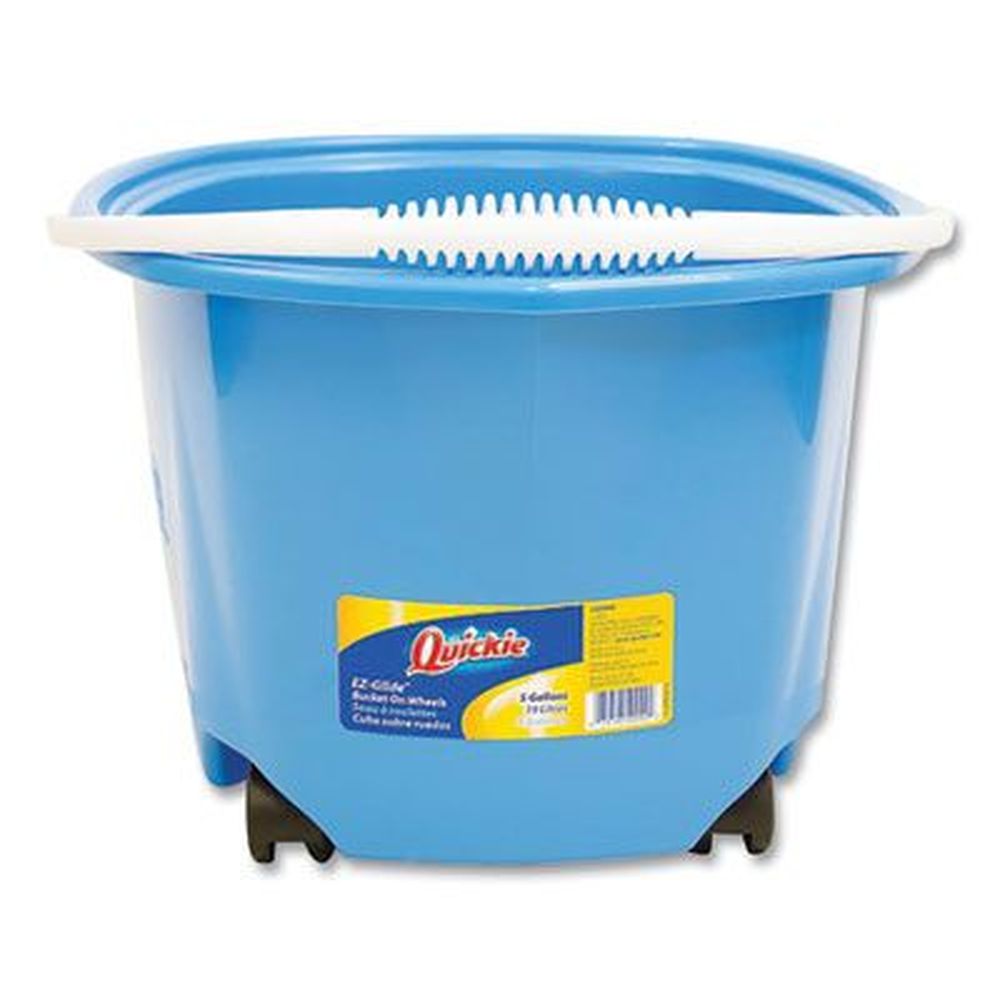 Quickie Blue Ez Glide Bucket On Wheels, 5 Quart