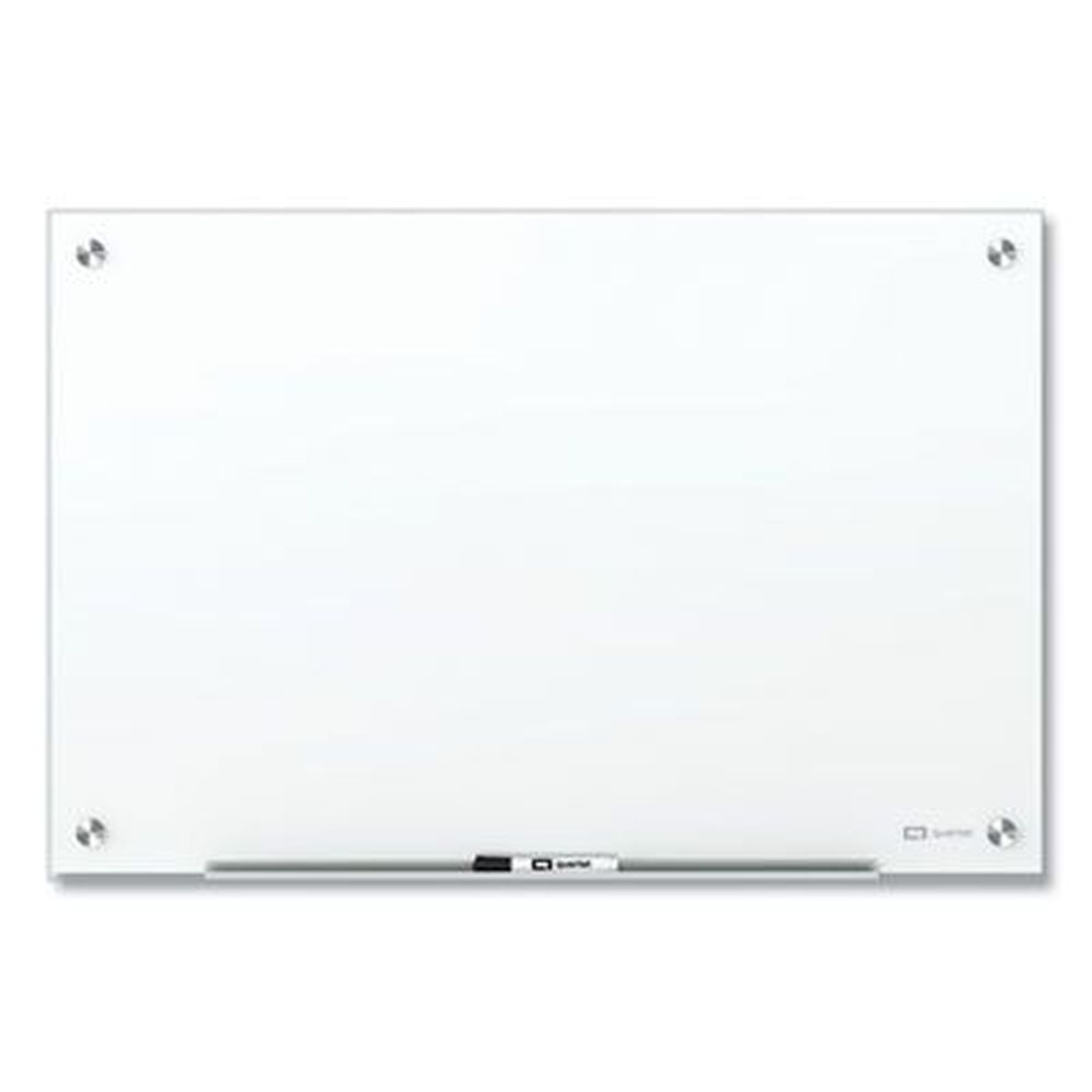 Quartet White Surface Brilliance Glass Dry Erase Board, 48 x 48 inch