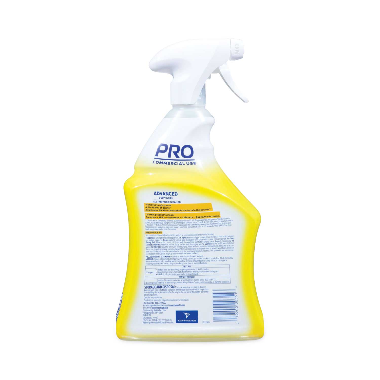 Advanced Deep Clean All Purpose Cleaner, Lemon Breeze, 32 oz Trigger Spray Bottle