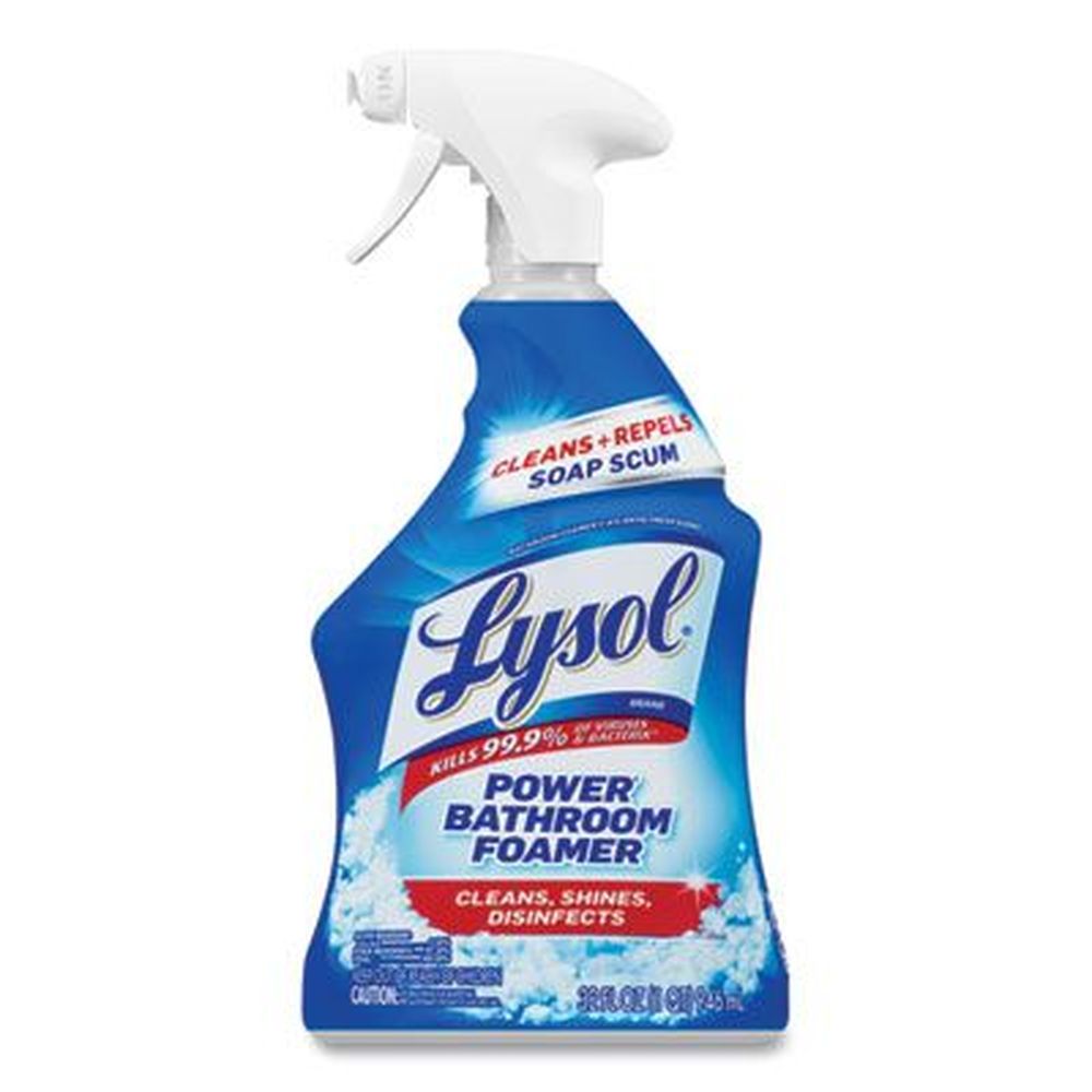 Lysol Atlantic Fresh Disinfectant Power Bathroom Liquid Foamer, 32 Ounce Spray Bottle