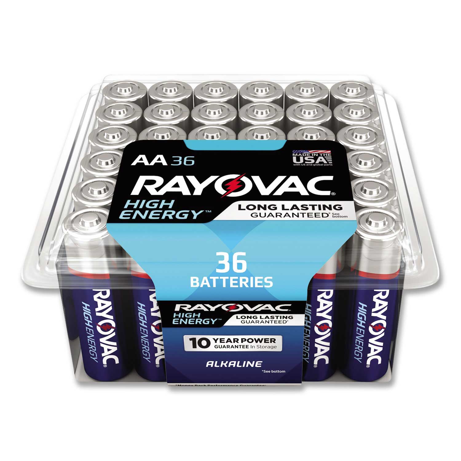Rayovac High Energy Premium Alkaline AA Battery 36 per pack 1 pack