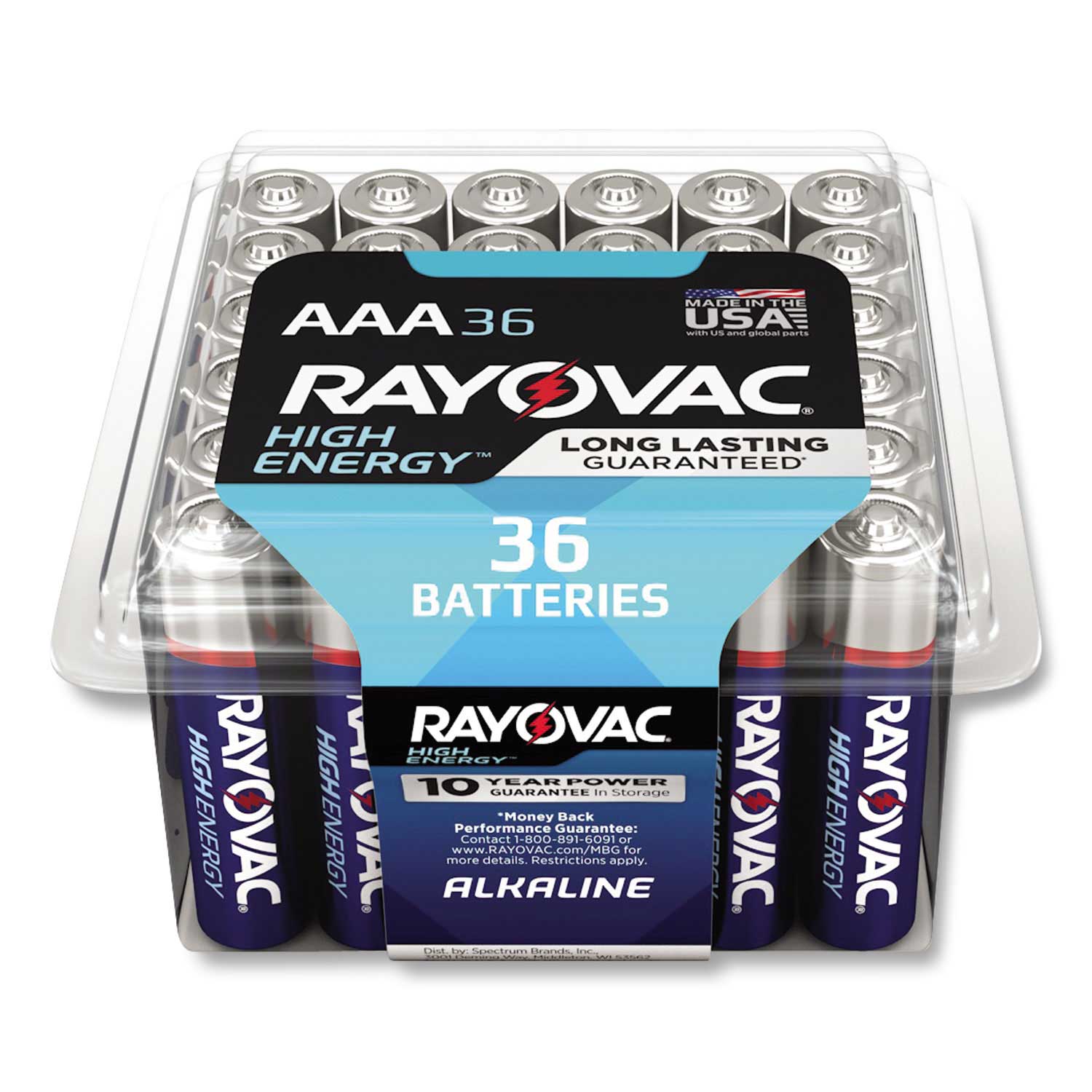 Rayovac Alkaline 1.5 Voltage AAA Battery 36 per pack 1 pack per