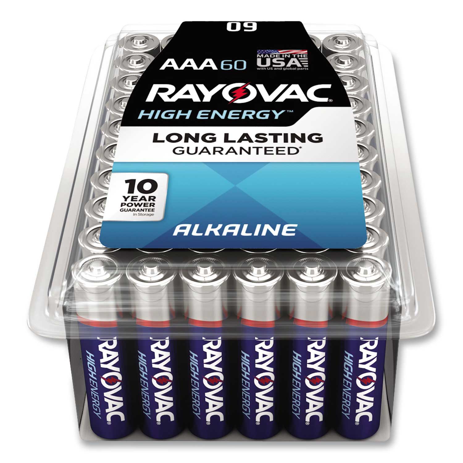 Rayovac Alkaline AAA Battery 60 per pack 1 pack per case