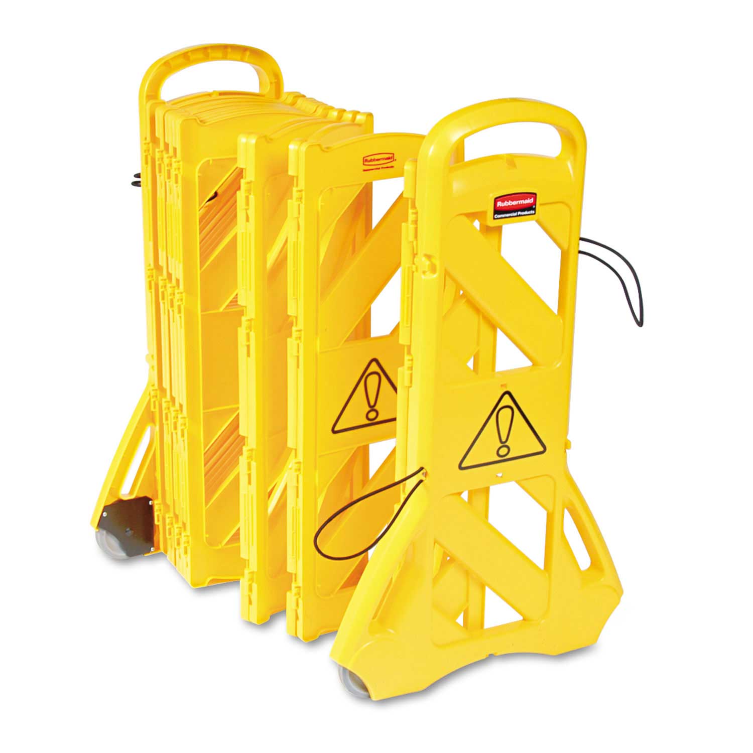 Portable Mobile Safety Barrier, Plastic, 13 ft x 40