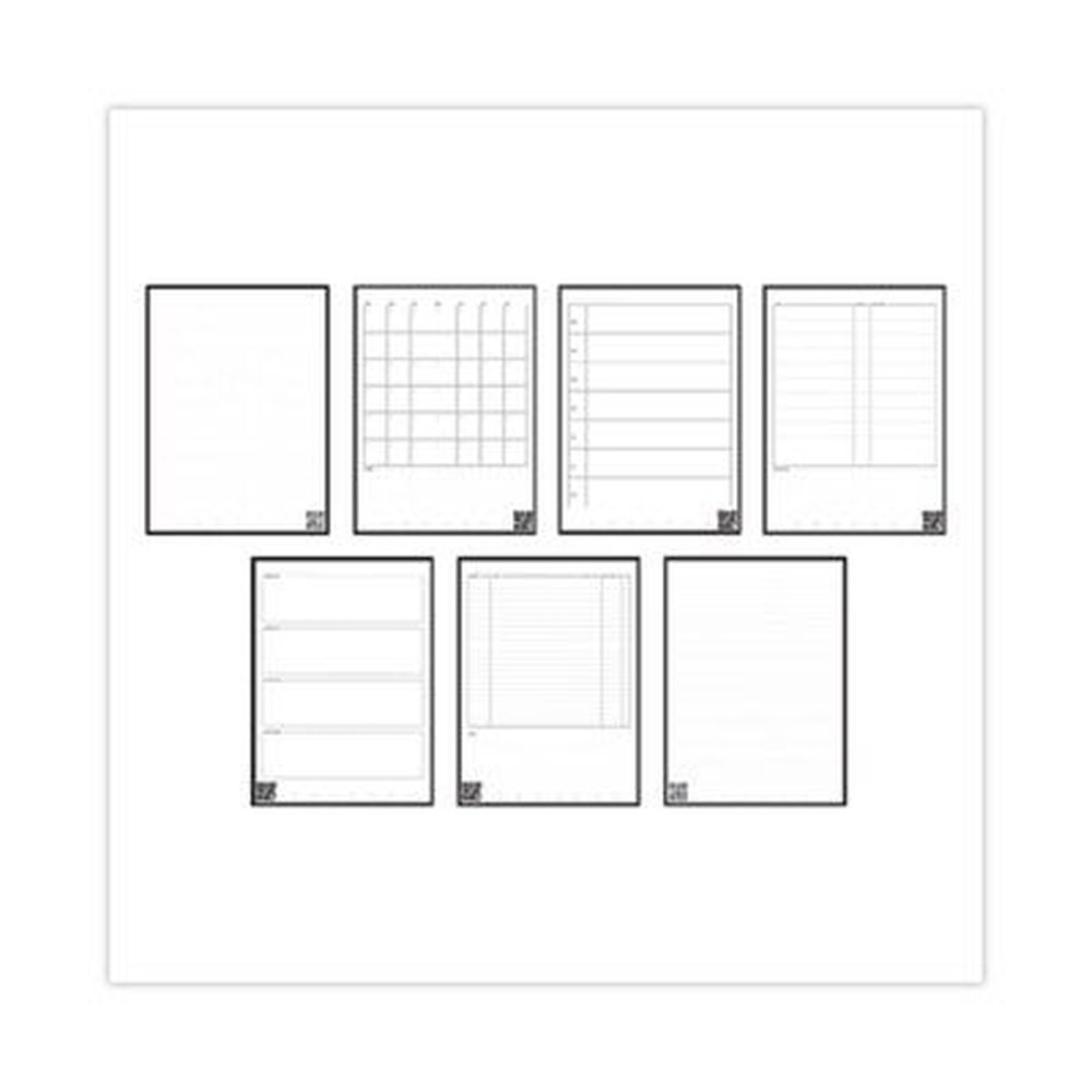 Fusion Smart Notebook, Seven Assorted Page Formats, Teal Cover, (21) 8.8 x 6 Sheets