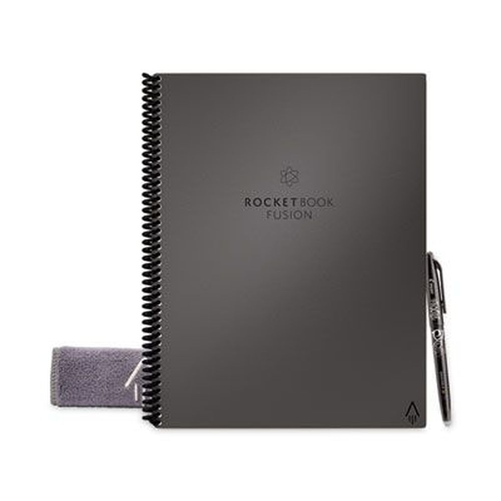 Rocketbook Seven Assorted Page Formats 21 Sheets Fusion Smart Notebook With Gray Cover, 11 X 8.5 Inch Sheet