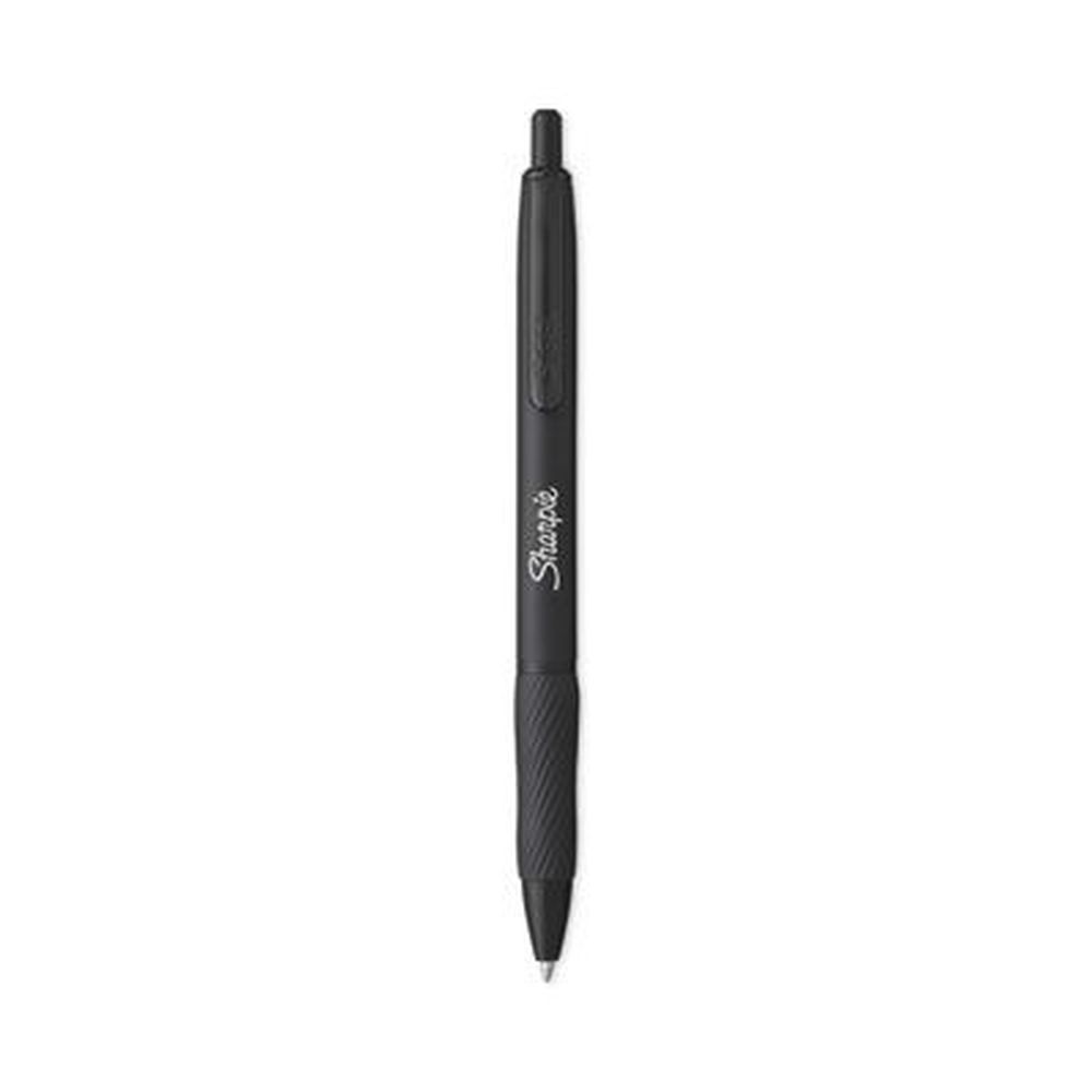 Sharpie S-gel Medium 0.7 Mm Retractable Premium Metal Black Barrel Gel Pen -- 12 Per Case