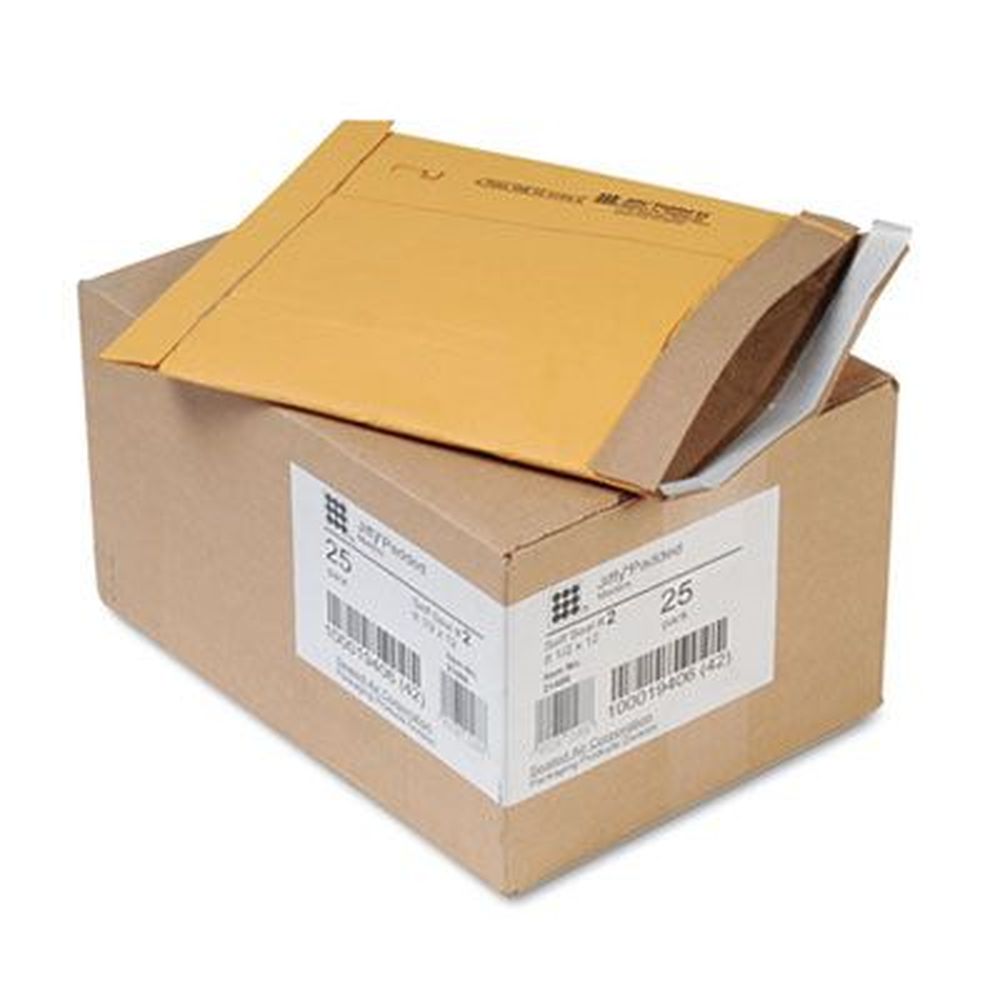 Sealed Air Natural Kraft Number 2 Jiffy Padded Mailer With Self-adhesive Closure, 8.5 X 12 Inch -- 25 Per Case