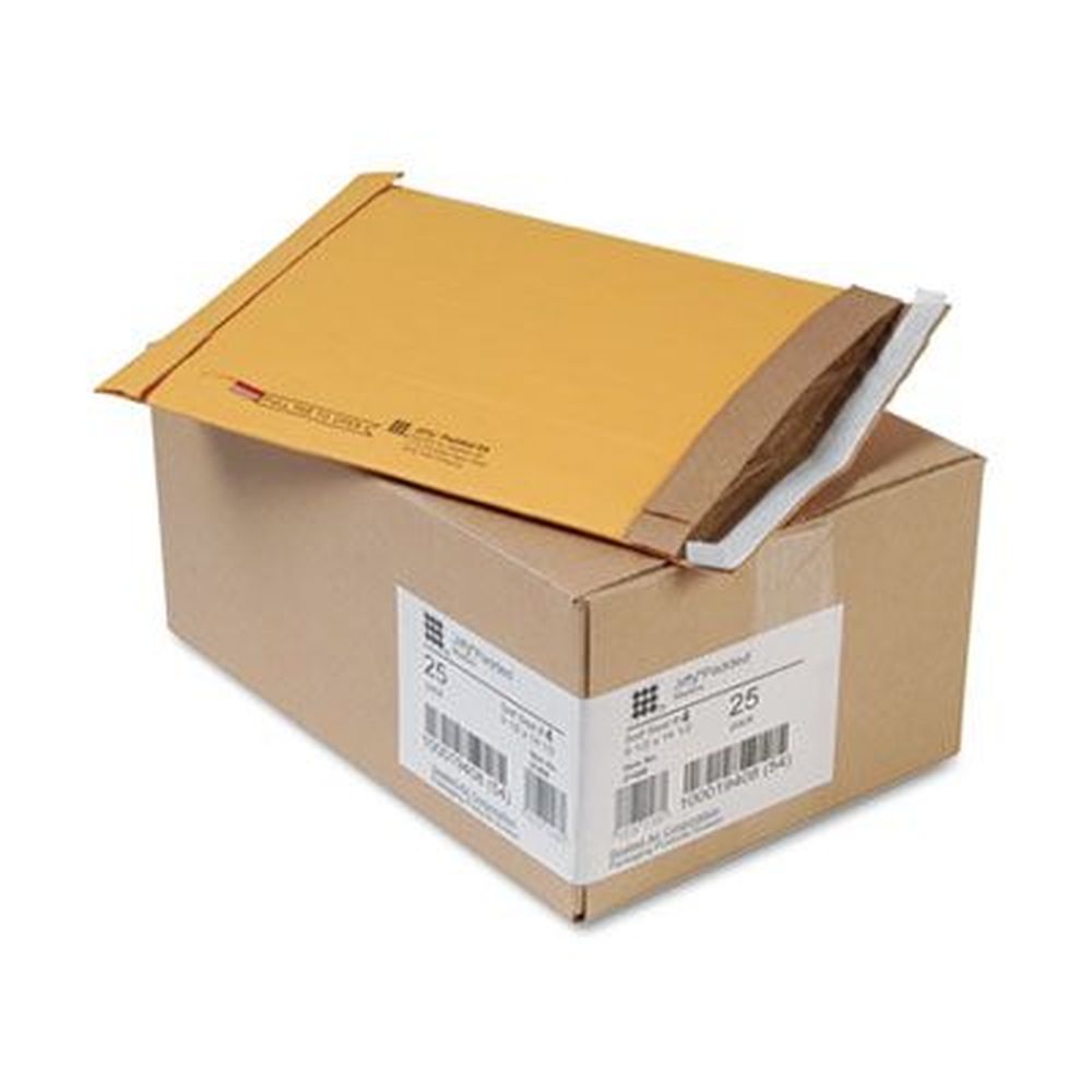 Sealed Air Natural Kraft Number 4 Jiffy Padded Mailer With Self-adhesive Closure, 9.5 X 14.5 Inch -- 25 Per Case
