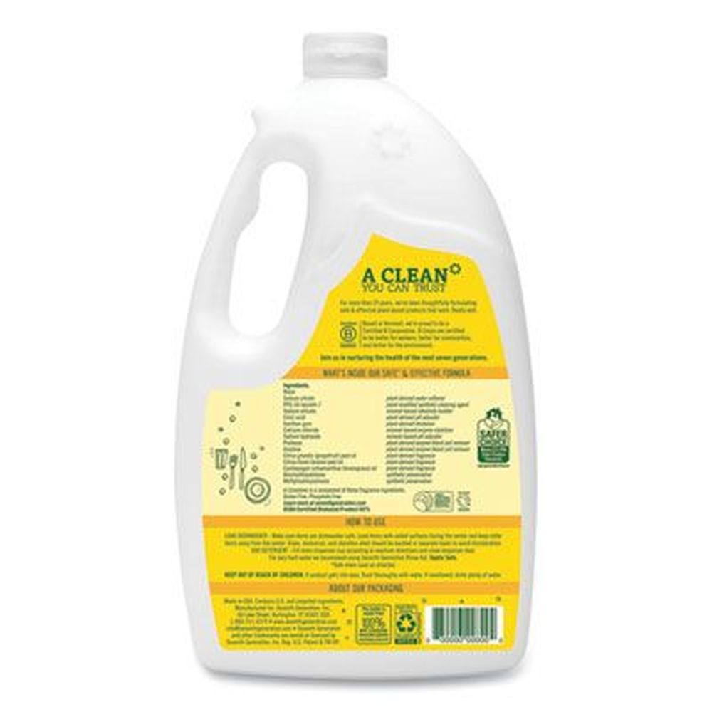 Seventh Generation Lemon Natural Automatic Dishwasher Gel, 70 Ounce Jumbo Bottle -- 6 Per Case
