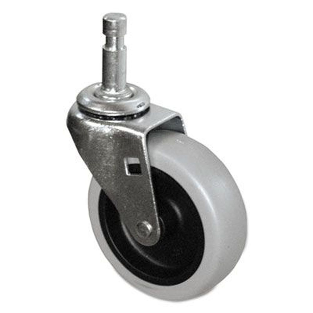 Rubbermaid Commercial Black/gray/silver Grip Ring Type C Stem Mop Bucket/wringer Replacement Caster, 3 Inch Wheel