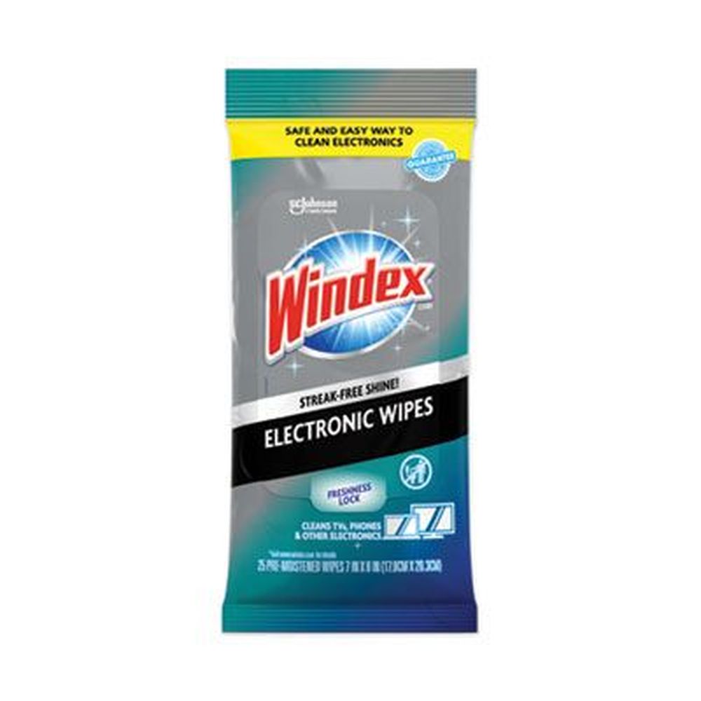 Windex Neutral Scent Electronics Cleaner Wipes, 25 Count