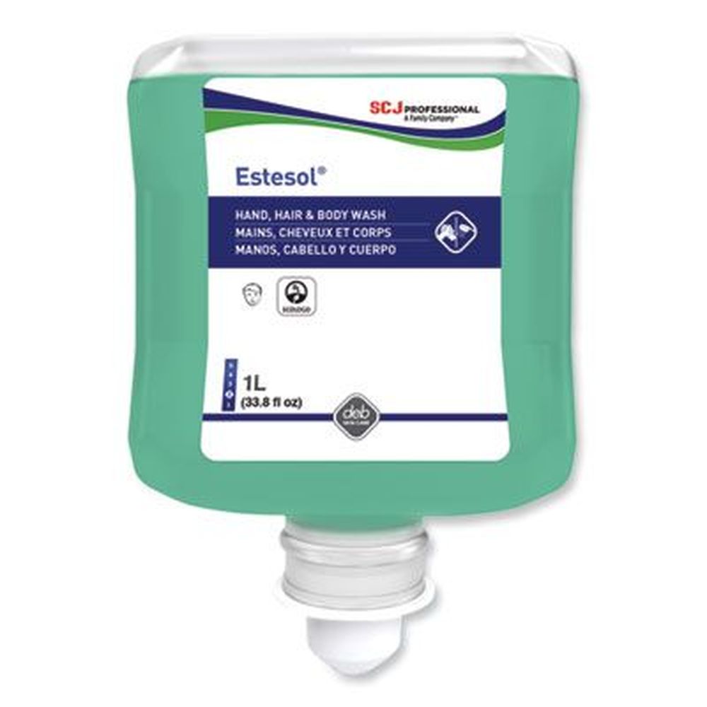 Sc Johnson Professional Rainforest Scent Estesol Hand Hair And Body Cleaner Manual Cartridge Refill, 1 Liter -- 6 Per Case