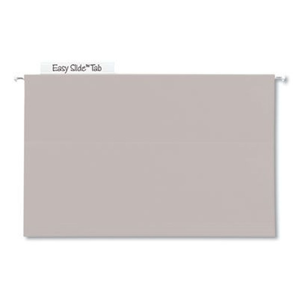 Tuff Hanging Folder With Easy Slide Tab, Letter, Steel Gray, 18/Pack