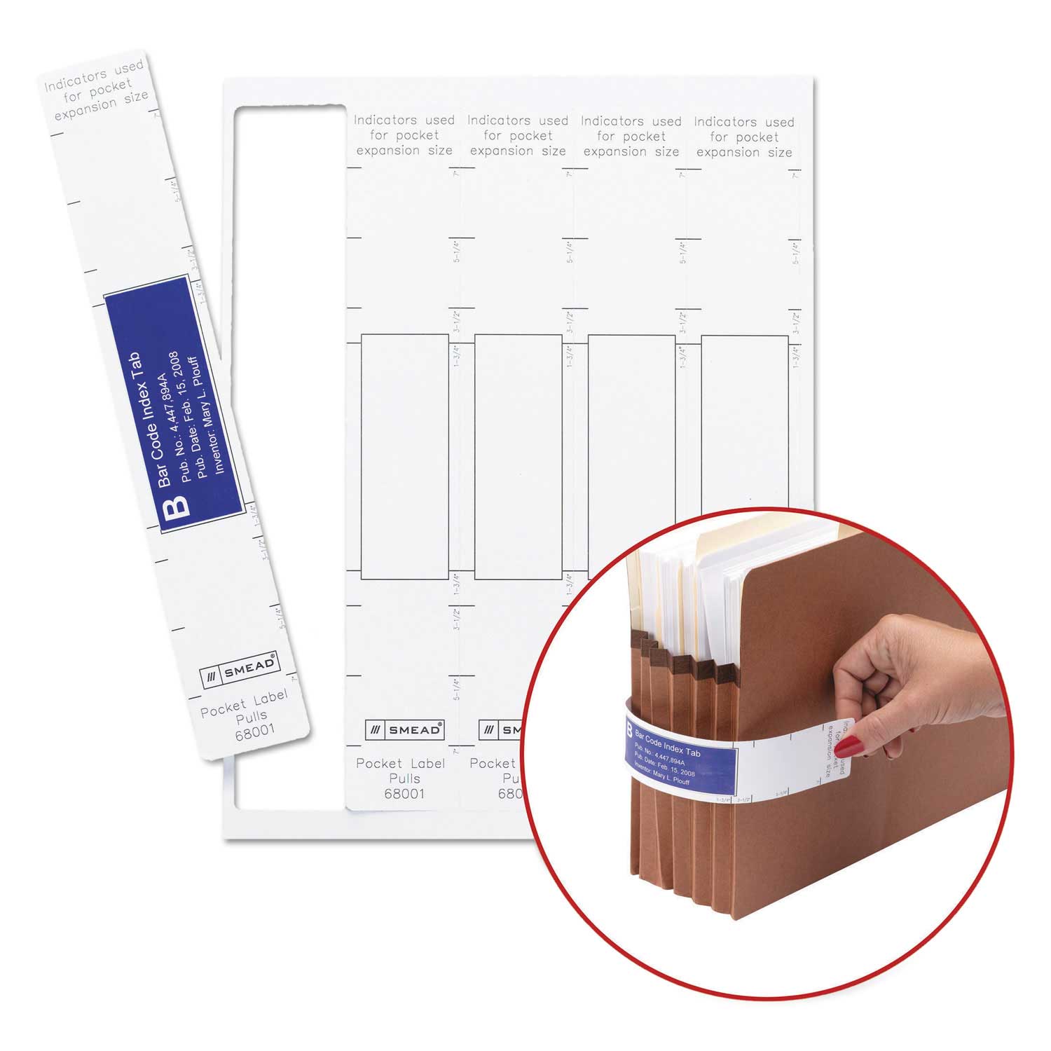 Viewables Pocket Label Pulls, 1.63 x 10.13, White, 5/Sheet, 9 Sheets/Pack Viewables Pocket Label Pulls, 1.63 x 10.13, White, 5/Sheet, 9 Sheets/Pack