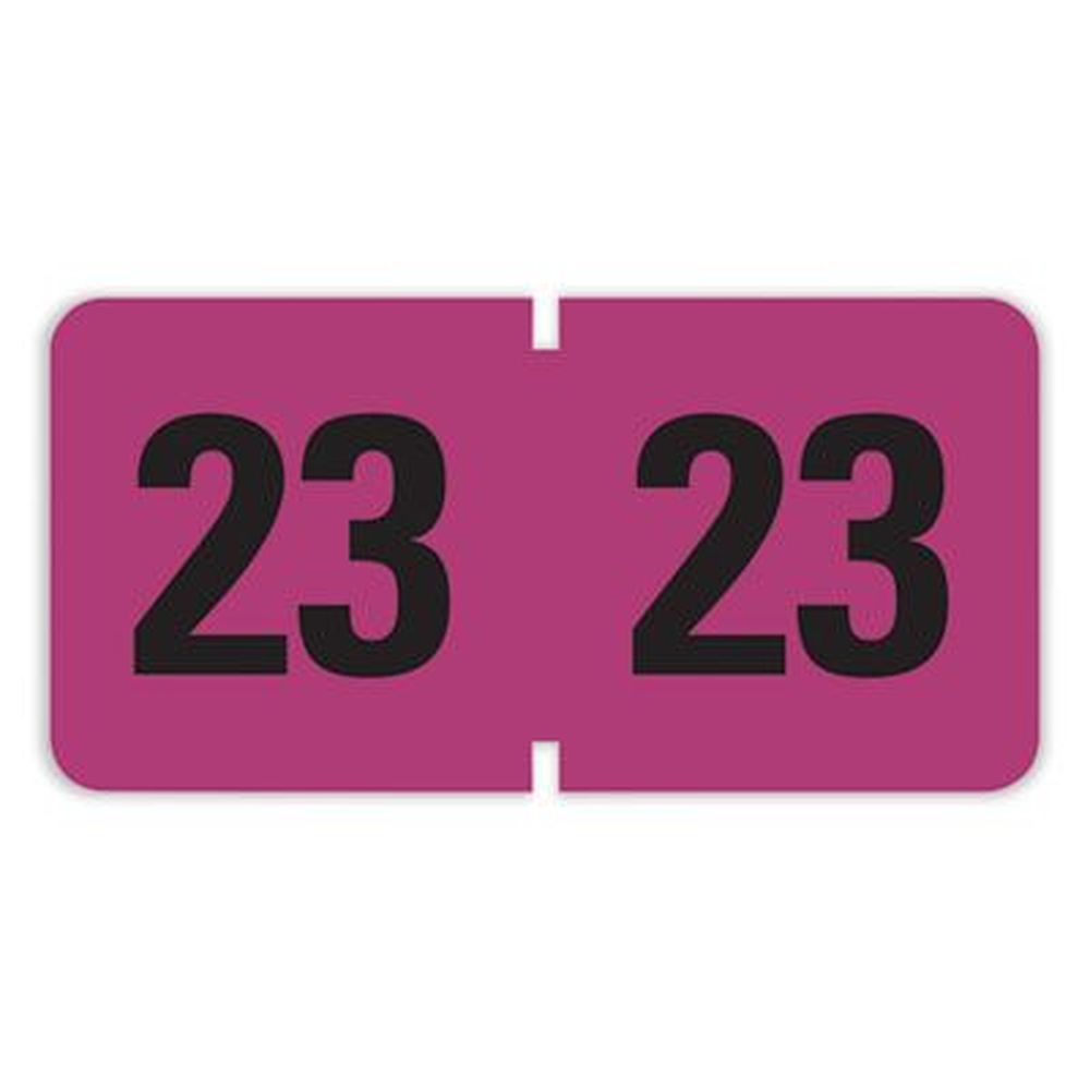 Smead Purple Yearly End Tab File Folder Label, 23, 0.75 X 1.5 Inch -- 500 Per Roll