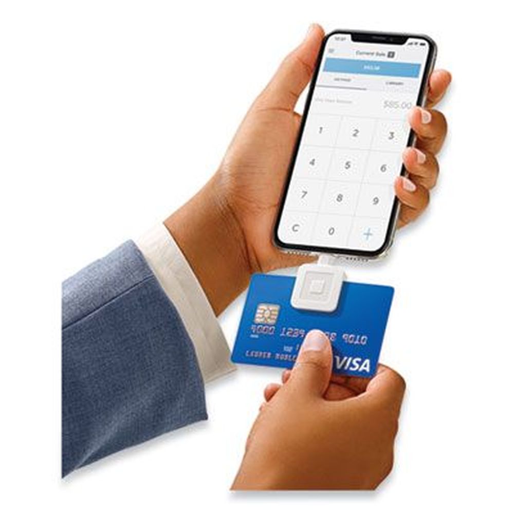 Square White Reader For Magstripe Lightning Connector