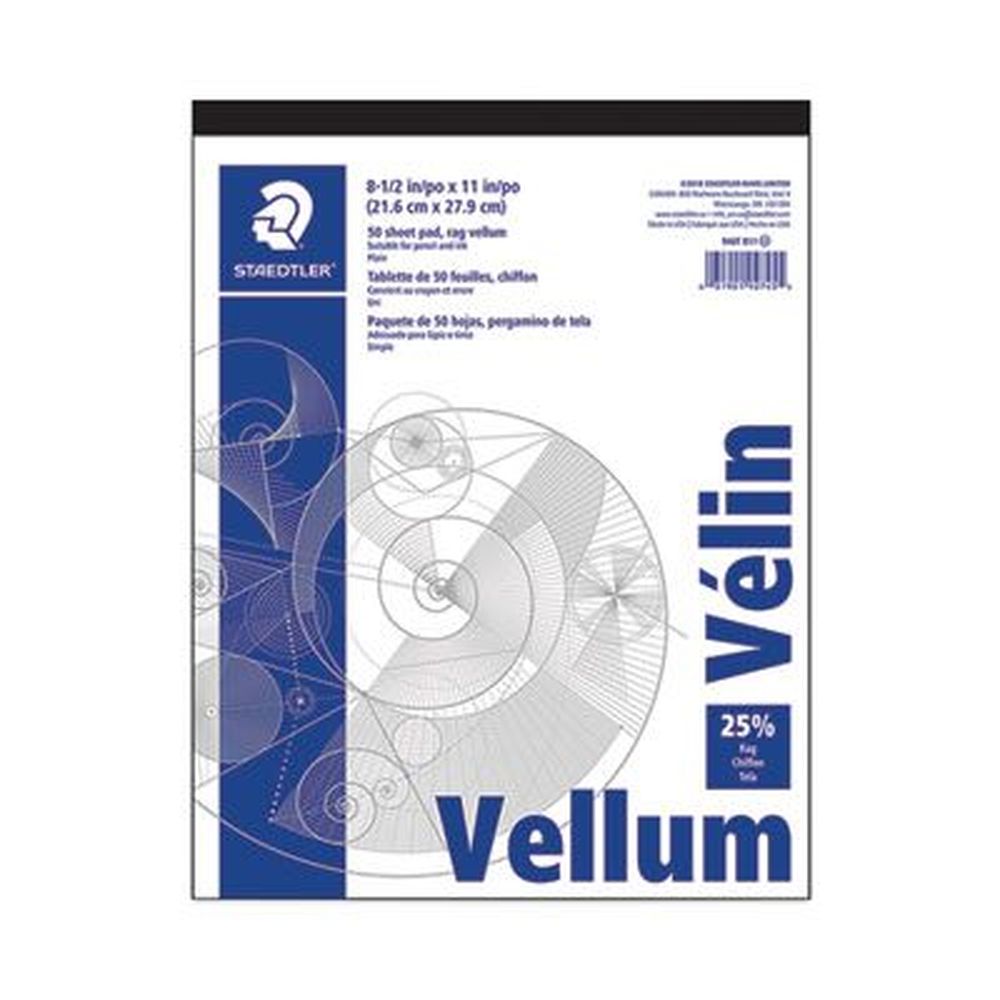 Staedtler Translucent White Design Vellum Paper, 50 Per Pad