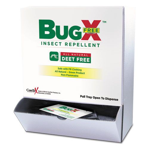 Bugx Deet Free Insect Repellent Towelettes - Box -- 50 Per Case