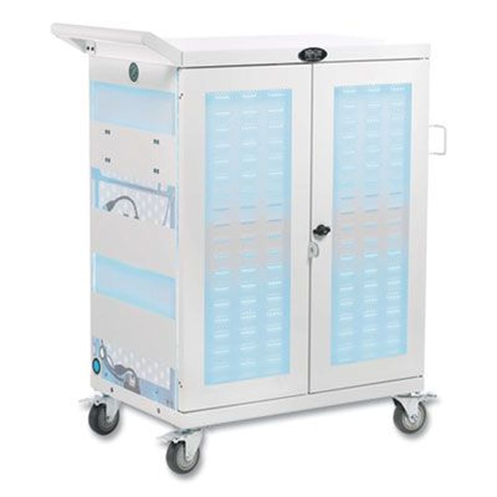 Tripp Lite White Uv Sterilization And Charging Cart, 34.8 X 21.6 X 42.3 Inch