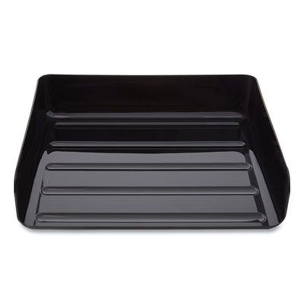 Side-Load Stackable Plastic Document Tray, 1 Section, Letter-Size, 12.63 x 9.72 x 3.01, Black, 6/Pack Side-Load Stackable Plastic Document Tray, 1 Section, Letter-Size, 12.63 x 9.72 x 3.01, Black, 6/Pack