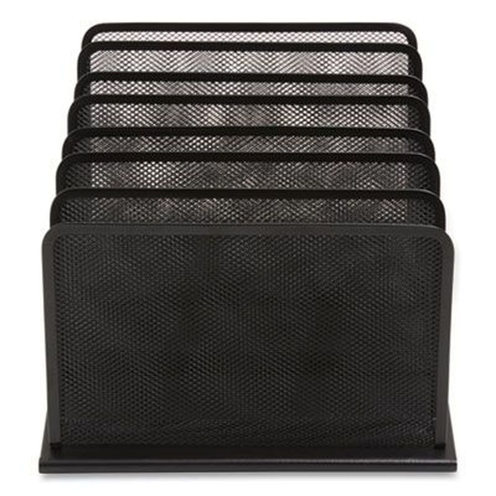 Wire Mesh Incline Sorter, Open Design, 5 Sections, Letter-Size, 7.72 x 11.65 x 10.83, Matte Black Wire Mesh Incline Sorter, Open Design, 5 Sections, Letter-Size, 7.72 x 11.65 x 10.83, Matte Black