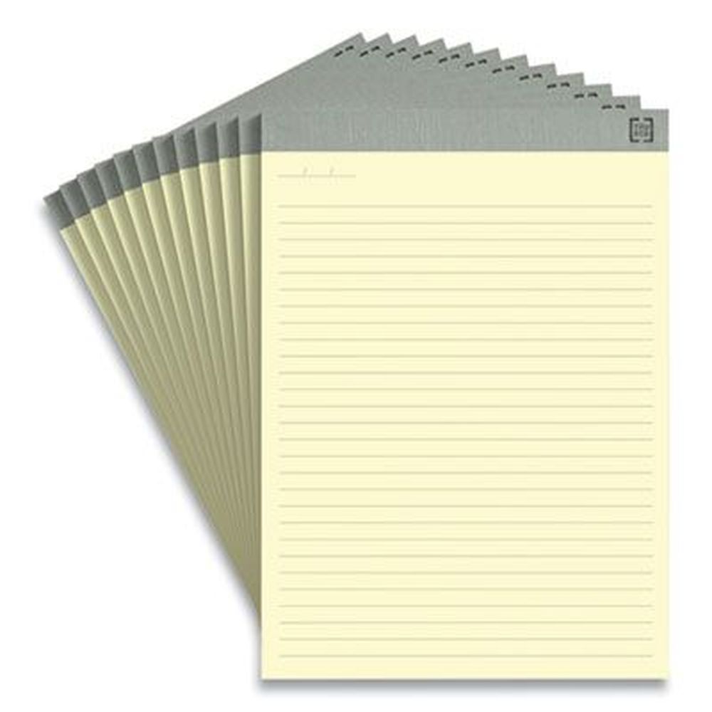 Tru Red Wide/legal Rule Notepad With 50 Canary-yellow 8.5 X 11.75 Sheets -- 12 Per Pack