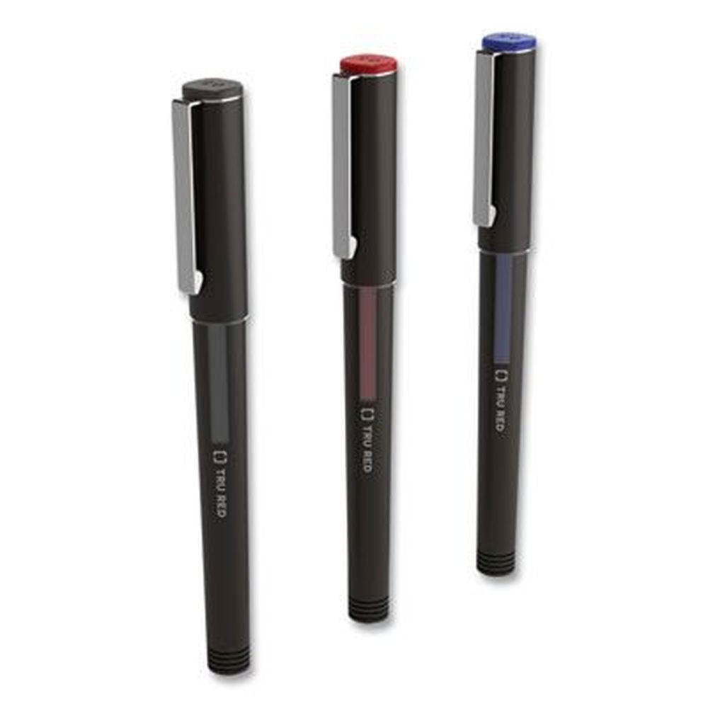 Roller Ball Pen, Stick, Fine 0.5 mm, Assorted Ink and Barrel Colors, 3/Pack Roller Ball Pen, Stick, Fine 0.5 mm, Assorted Ink and Barrel Colors, 3/Pack