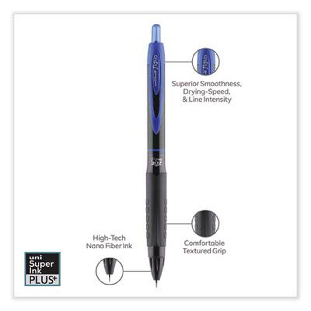 307 Gel Pen, Retractable, Medium 0.7 mm, Blue Ink, Blue Barrel, 3/Pack