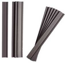 Magnetic Card Holders, 6 x 0.5, Black, 10/Pack