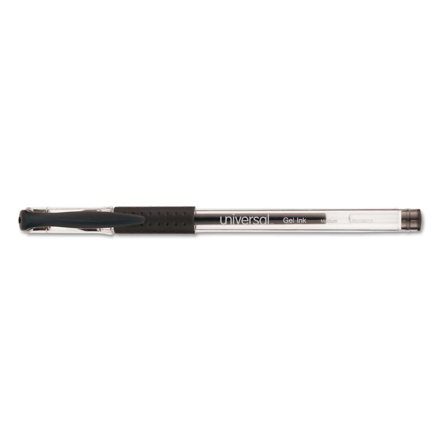 Comfort Grip Gel Pen, Stick, Medium 0.7 mm, Black Ink, Clear/Black Barrel, 60/Pack Comfort Grip Gel Pen, Stick, Medium 0.7 mm, Black Ink, Clear/Black Barrel, 60/Pack