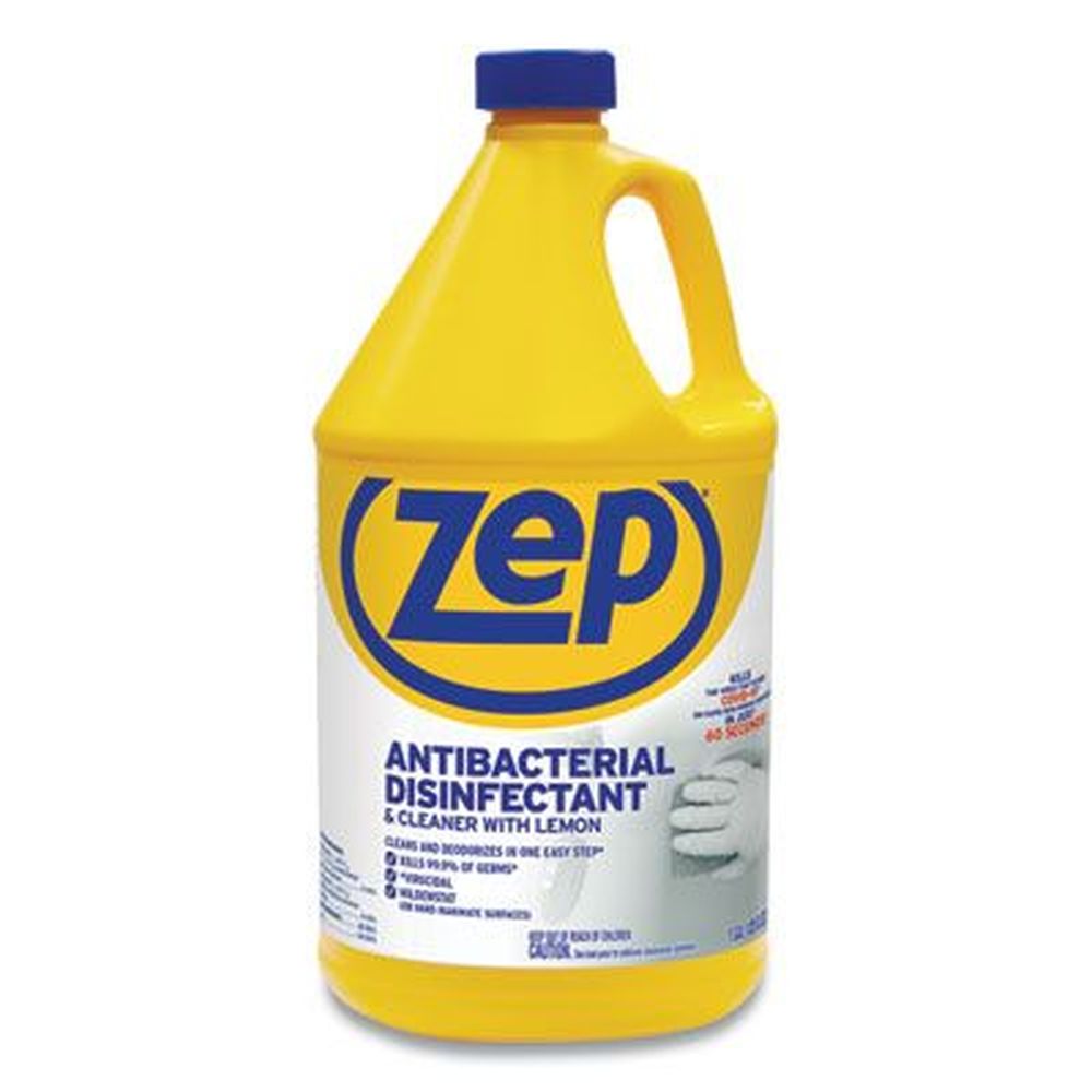 Zep Lemon Scent Antibacterial Disinfectant, 1 Gallon -- 4 Per Case