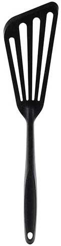 Tablecraft Black Silicone And Stainless Steel Fish Turner, 3.25 X 0.75 X 13.75 Inch