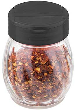 Tablecraft Black Plastic Flip Top Glass Shaker, 6 Ounce Capacity -- 12 Per Case