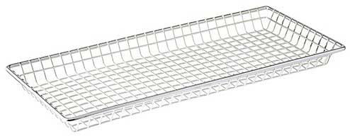 Tablecraft Stainless Steel Wire Rectangular Serving Basket, 14 X 7 X 1 Inch