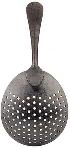 Tablecraft 18/8 Stainless Steel Black Pvd With Random Acid Etch Finish Julep Strainer, 3.1875 X 1.125 X 6.25 Inch