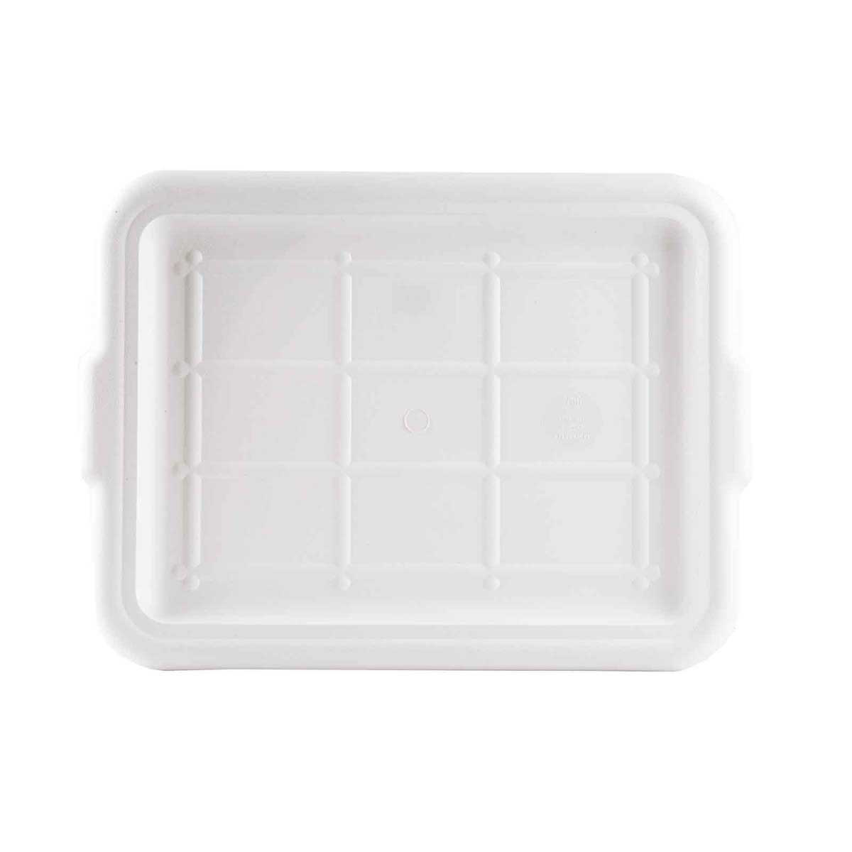 Tablecraft High Impact Polypropylene White Tote Box Cover Only, 21.75 X 16.125 X 1 Inch -- 12 Per Case
