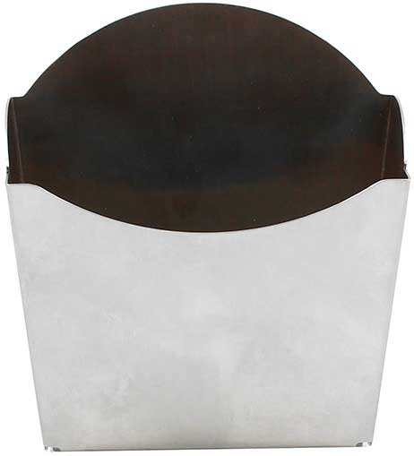 Tablecraft Better Burger Collection Brushed Stainless Steel Small Fry Box, 4.25 X 1.25 X 4.5 Inch