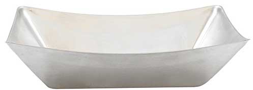 Tablecraft Better Burger Collection Brushed Stainless Steel Medium Fry Tray, 7.5 X 5 X 1.875 Inch
