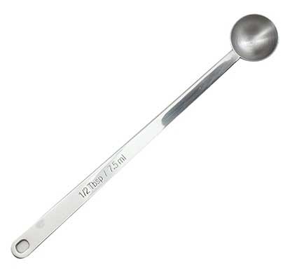 Tablecraft Stainless Steel 1/2 Tablespoon Long Handled Coffee Scoop, 8.625 Inch