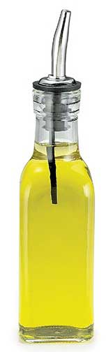 Tablecraft Oil And Vinegar Bottle With Stainless Steel Pourer, 6 Ounce Capacity -- 12 Per Case
