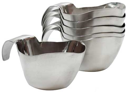 Tablecraft 18-8 Stainless Steel Stackable Gravy Boat, 12 Ounce Capacity