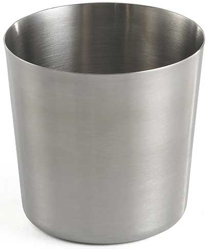 Tablecraft 200 Series Stainless Steel Brushed Finish Round Appetizer And Side Cup, 14 Ounce Capacity