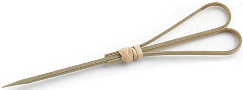 Tablecraft 4.5 Inch Heart Looped Bamboo Pick, 100 Count -- 12 Per Case