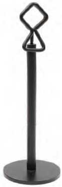 Tablecraft Black Powder Coated Metal Card And Number Holder Stand With Clip, 2 Inch
