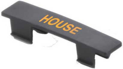 Tablecraft Black With Orange Print House Tag For Nsf Saferfood Solutions Option Dispenser, 0.5625 X 0.4375 X 2.5 Inch